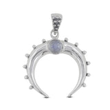 Rainbow Moonstone 925 Sterling Silver Pendant