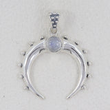 Rainbow Moonstone 925 Sterling Silver Pendant