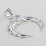 Rainbow Moonstone 925 Sterling Silver Pendant