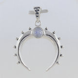 Rainbow Moonstone Silver Pendants
