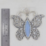 Butterfly Blue Opal 925 sterling Silver Pendant