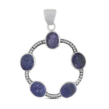 Rough Tanzanite 925 Sterling Silver Pendant