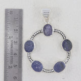 Rough Tanzanite 925 Sterling Silver Pendant