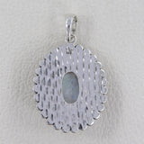 Natural Rainbow Moonstone 925 Silver Pendant