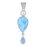 925 Silver Rainbow Moonstone Pendant