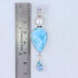 Rainbow Moonstone 925 Silver Pendant