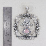 Pink Opal Indian Traditional Kalash Silver Pendant