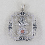 Pink Opal Indian Traditional Kalash Silver Pendant