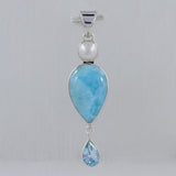 Rainbow Moonstone 925 Silver Pendant