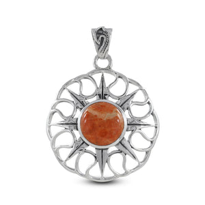 Sponge Coral Silver Pendant