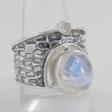 Blue Topaz  Silver Ring