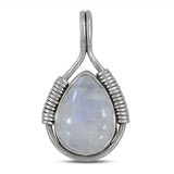 Blue Larimar Gemstone Silver Pendant