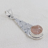 925 Sterling Silver Rose Quartz Pendant