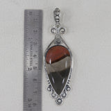 925 Sterling Silver Polychrome Jasper Pendant