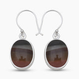 Polychrome Jasper Silver Earrings