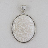 925 Sterling Silver Scolecite Pendant