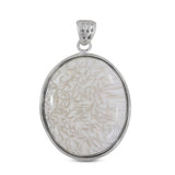 925 Sterling Silver Scolecite Pendant