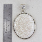 925 Sterling Silver Scolecite Pendant