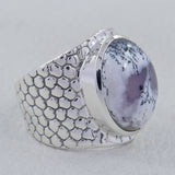 925 Starling Silver Rainbow Moonstone Ring