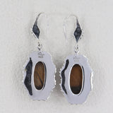 Tiger Eye Silver Earrings