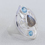 Labradorite Silver Ring