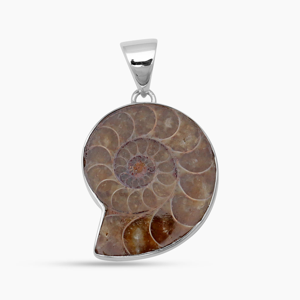 925 Sterling Silver Ammonite Pendants
