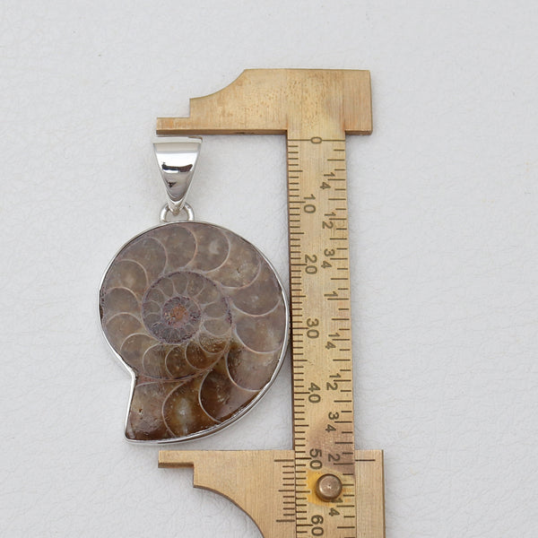 925 Sterling Silver Ammonite Pendants