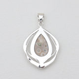 925 Sterling Silver Ocean Jasper Pendants