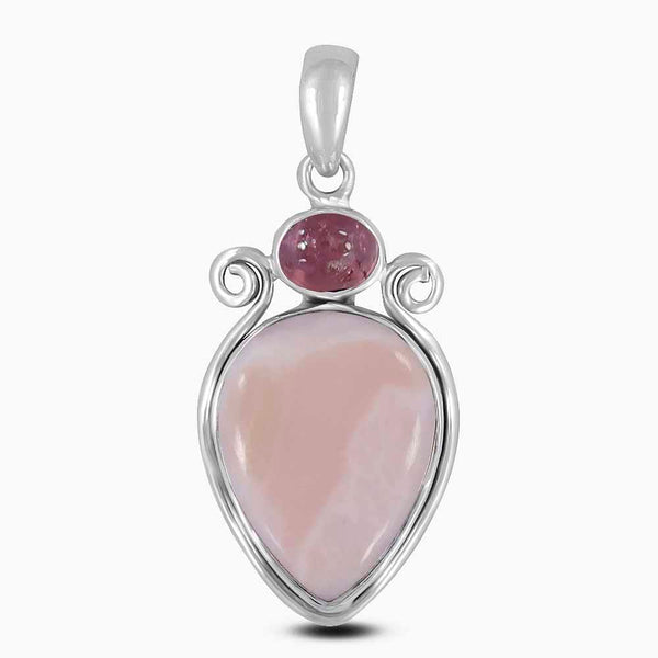 Pink Opal Silver Pendants