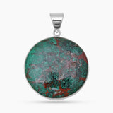 Chrysocolla Gemstone Silver Pendants