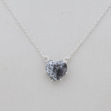 Dendritic Opal Silver Minimalist Necklace