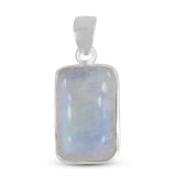 Rainbow Moonstone Silver Pendant