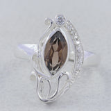 Smoky Quartz Sterling Silver Ring