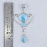 Larimar 925 Sterling Silver Pendant