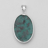 Chrysocolla Gemstone Silver Pendants
