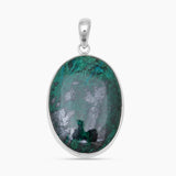 Chrysocolla Gemstone Silver Pendants