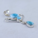 Larimar 925 Sterling Silver Pendant