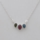 Tourmaline Silver  MinimalistNecklace