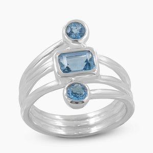 Genuine Iolite Silver Rings