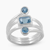 Genuine Iolite Silver Rings