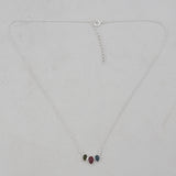 Tourmaline Silver  MinimalistNecklace