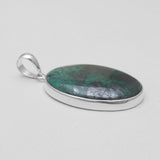 Chrysocolla Gemstone Silver Pendants