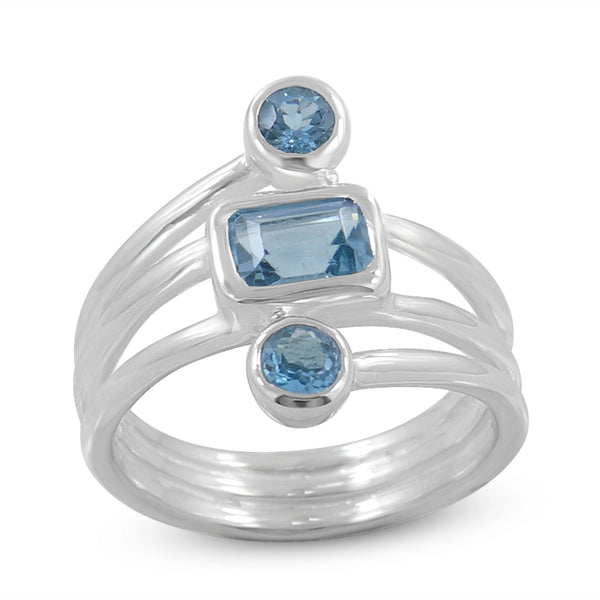 Genuine Iolite Silver Rings