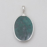 Chrysocolla Gemstone Silver Pendants