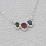 Tourmaline Silver  MinimalistNecklace