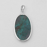 Chrysocolla Gemstone Silver Pendants