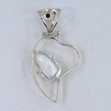 Raw Amethyst Gemstone Silver Pendant