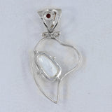 Raw Amethyst Gemstone Solid Silver Pendant