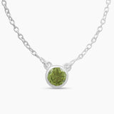 Garnet Silver Minimalist Necklaces