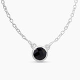 Garnet Silver Minimalist Necklaces